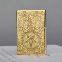 Kerosene Lighter Retro Creative Pure Copper Shell Windproof Brass Cigare... - $453.34 MXN