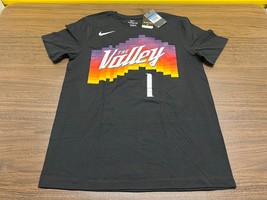 Devin Booker Phoenix Suns  &quot;The Valley&quot; Nike City Edition Black Shirt Medium NWT - £27.52 GBP