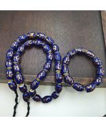 Vintage Ägyptischer Stil Blau Keramik Blau Glasperlen Schöne Halskette... - €61,83 EUR