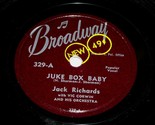Jack Richards Steve Marks Juke Box Baby Rock Island Line 78 Rpm Record B... - $59.99