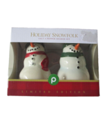 PUBLIX 2014 Limited Edition &quot;Holiday Snowfolk&quot; Snowman Salt &amp; Pepper Sha... - £13.93 GBP