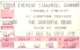 Grateful Morti Concerto Ticket Stub Dicembre 8 1990 Tempe Arizona - £45.33 GBP