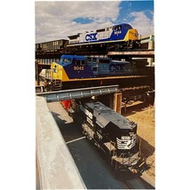 Vintage Postcard, locomotive, Three Level Crossing, Richmond, Virginia, Norfolk - £7.82 GBP