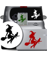 Cute Witch Flying On Broom With Cat Vinyl Decal Sticker for Car Window B... - €3,42 EUR+