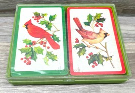 Hallmark Double Deck of Playing Cards Cardinals Birds Plastic Coated - $13.95