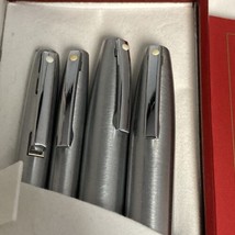 Sheaffer Brushed Chrome Set Of 4: Fountain Pen Pencil Ball Point Roller #2444 - £58.34 GBP