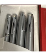 Sheaffer Brushed Chrome Set Of 4: Fountain Pen Pencil Ball Point Roller ... - £58.21 GBP