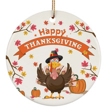 Thanksgiving Turkey Ornament Happy Giving Cute Turkey With Autumn Ornaments Gift - £11.82 GBP