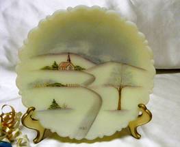 3592 Vintage Handpainted Signed Fenton Princess House Wall Plate - £43.96 GBP