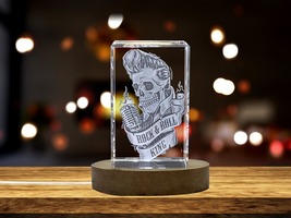 LED Base included | Unique 3D Engraved Crystal with Human Skull Hairstyle - $39.99+