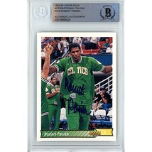 Robert Parish Boston Celtics Auto 1992 Upper Deck Autographed On-Card Be... - $126.11