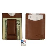 DELUXE MAGNET MONEY CLIP &amp; CARD HOLDER - 4 Leather Colors AMISH HANDMADE... - £42.30 GBP