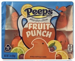 Peeps Fruit Punch Flavored Marshmallow Chicks 10 Count 3oz Exp 08/2024 - £11.67 GBP