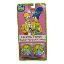 Vintage The Simpsons Pony Tail Holders Bart Simpson Wow Wee 1990 Purple Hairband - £7.30 GBP