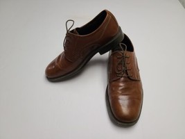 Bill Blass HOWARD Men&#39;s Brown Leather Dress Shoes Made In Italy 9.5D 4796504 VTG - £12.64 GBP
