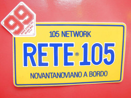 Vintage Radio Studio Network 105 Network Ninetyanoviano Onboard Vip Sticker- ... - £23.69 GBP