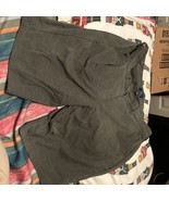 George foreman Chino Shorts Men&#39;s Size 34 Gray Slash Flat Front Polyeste... - $96.27 MXN