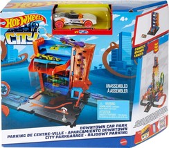 Hot Wheels City Downtown Car Park Playset 4 Level Garage With Car Lift - $303.46 MXN