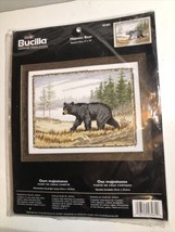 Bucilla Plaid Counted Cross Stitch Kit 43481 Majestic Bear 13&quot;x10&quot; Cabin... - $20.53