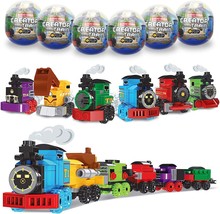 6 Pack Easter Eggs with Train Building Blocks Toys Inside Train Set for ... - $32.51