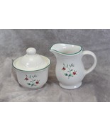 Pfaltzgraff Winterberry Cream and Sugar Bowl w/Lid Christmas Xmas - $17.63