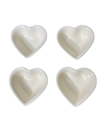 Pfaltzgraff Set Of 4 Heart Shaped Bowls Stoneware Cream 6.5&quot;X6&quot; Cereal Soup - £35.59 GBP