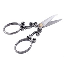 European Vintage Stainless Steel Sewing Scissors Diy Tools Cloud Pattern... - $16.99