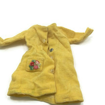Barbie yellow robe with floral pocket missing a button Cloth - £3.15 GBP