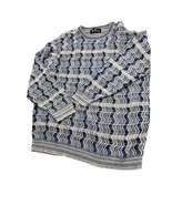 Vintage Alan Stuart Men Knit Sweater Made In USA Cosby Coogi Style 3D Y2... - £23.64 GBP