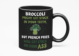 Make Your Mark Design Broccoli Funny Quote, Black 11oz Ceramic Mug - £17.11 GBP+