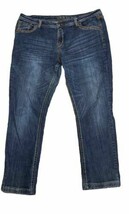 Grace In LA Pants Women&#39;s Sz 33 Bootcut Jeans Low Rise Embellished Pockets - $50.64