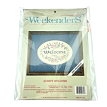 Weekenders Always Welcome Stamped Cross Stitch Kit Partially Started 7x5&quot; - $14.45
