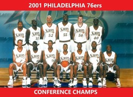 2001 Philadelphia 76ers Team 8X10 Photo Basketball Nba Seventy Sixers Champs - £3.88 GBP