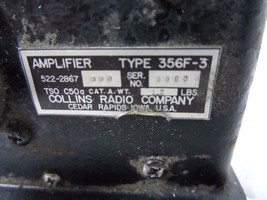 Collins Speaker Amplifier Type 356F-3 P/N 522-2867-000 - £12.20 GBP