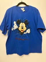 Walt Disney World Size XL Mickey Mouse Front & Back Short Sleeve T-Shirt Blue - $18.69