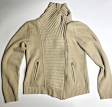 NY &amp; CO Cream Cardigan Sweater Zip Up Womens Size M Medium - £21.32 GBP
