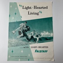 Light-Hearted Living Vintage Sheet Music Falstaff Beer Ad Piano Voice 1960 - £38.27 GBP