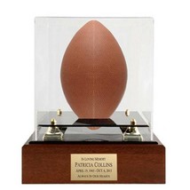 Teed Football Memorial Case Walnut Adult Cremation Urn - Made in USA - £245.98 GBP