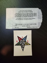 BAXTER LANE CO Order of The Eastern Star VTG Travel Luggage Water Decal ... - $35.68
