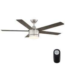 (PARTS ONLY) Merwry 52 in. Integrated LED Indoor Brushed Nickel Ceiling Fan - $4.94+