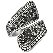 Bohemian Spoon Ring Womens Silver Stainless Steel Hippie Boho Band - £13.58 GBP