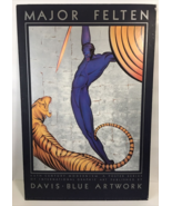 Major Felten Art Deco Warrior and Tiger Poster Davis Blue Artwork - $198.00