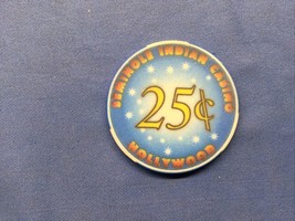 SEMINOLE INDIAN CASINO $ .25 TWENTY FIVE CENTS CASINO CHIP - HOLLYWOOD FL - $187.59 MXN