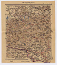 1943 Vintage Wwii Map Of Salzburg Klagenfurt Carinthia Austria - £13.55 GBP