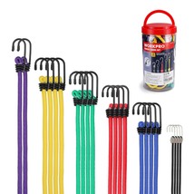 WORKPRO Bungee Cords Heavy Duty Outdoor - 22 PCS in Storage Jar Includes 10&quot;, 18 - £31.46 GBP
