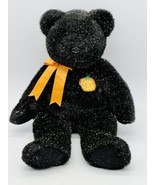 Ty Beanie Buddies Haunt Black Halloween Bear Plush Pumpkin Glitter Fur S... - £14.61 GBP