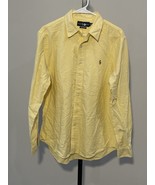 Mens Ralph Lauren  pale yellow long sleeve button down shirt Custom Fit ... - $16.40