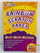 Pigipigi Rainbow Scratch Paper 40 PCs set 20 papers, 9 patterns, 3 stylus etc - £10.21 GBP