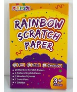 Pigipigi Rainbow Scratch Paper 40 PCs set 20 papers, 9 patterns, 3 stylu... - £10.26 GBP