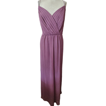 Purple Chiffon Maxi Cocktail Dress Size 20 New with Tags  - £43.52 GBP
